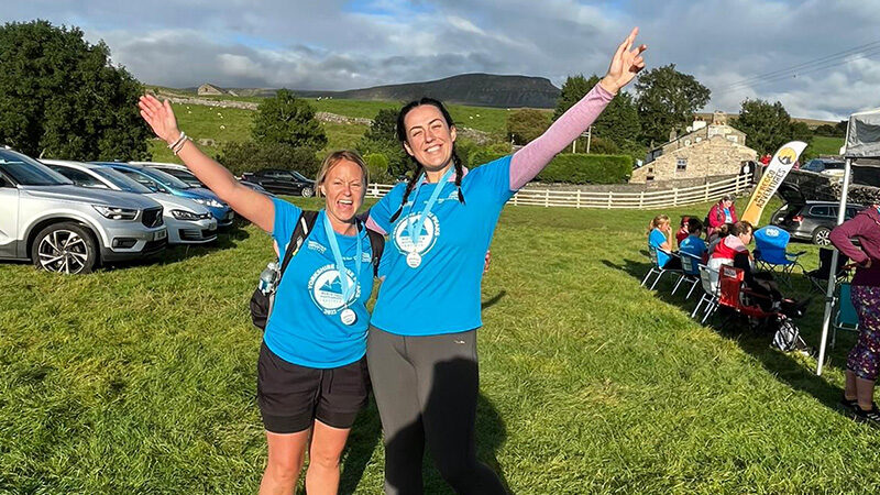 Staff members completing Yorkshire three peaks (Y3P) challenge.