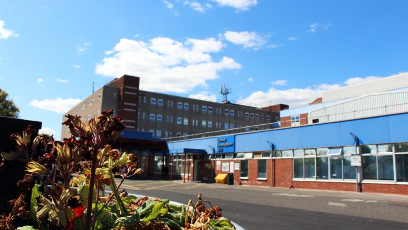 Exterior of University Hospital of Hartlepool