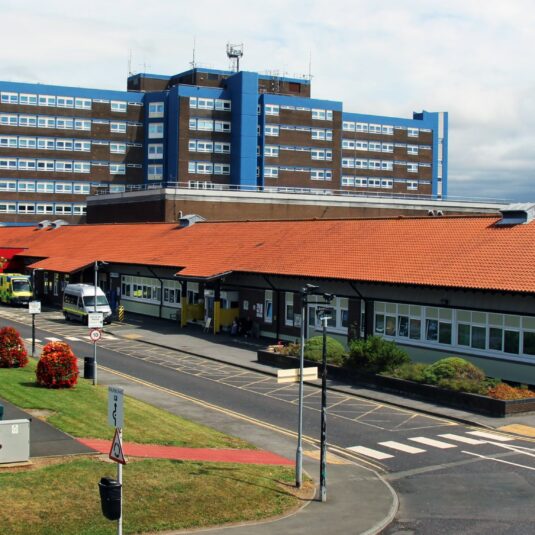 Exterior of University Hospital of North Tees