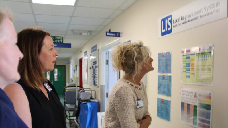 Chief Executive, Julie Gillon touring ward
