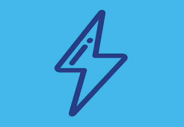 Before and after stroke lightning bolt icon