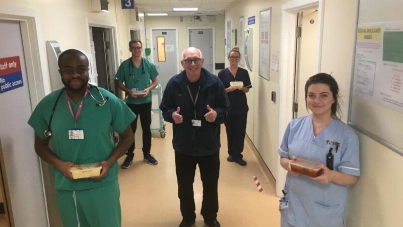 Volunteer driver delivers food from Modern Persian Kitchens to frontline staff