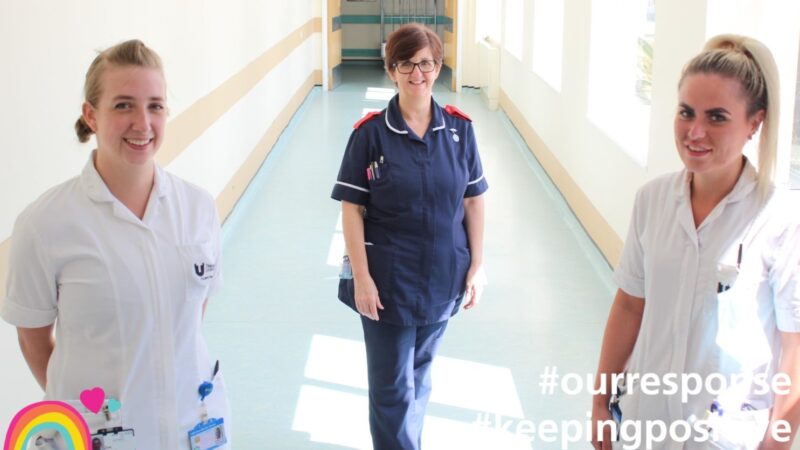 Some student nurses starting their employment at the Trust