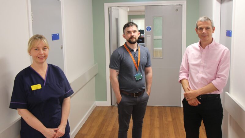 Kelly, Andrew and Matt from the bowel cancer screening team