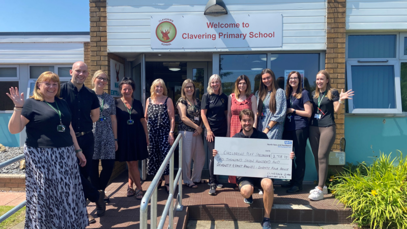 Staff at Clavering Primary School