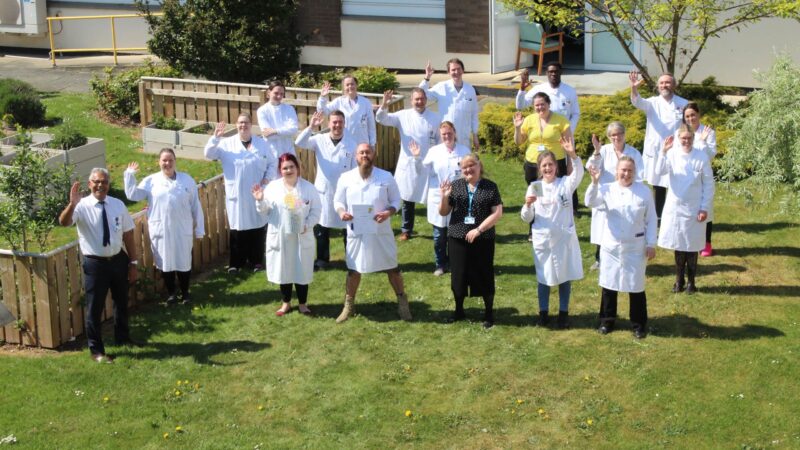 Microbiology team with medical director Dr Deepak Dwarakanath