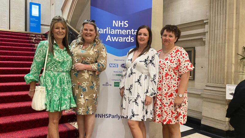 Four of the Rowan team at the Parliamentary Awards.