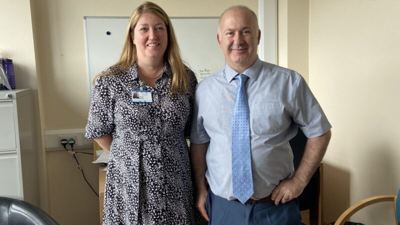 Tony Nargol and metal-on-metal clinical manager Susan Waller.