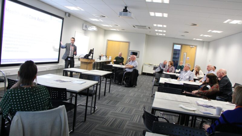 Project Lead, Gary Wright, speaking at the event.