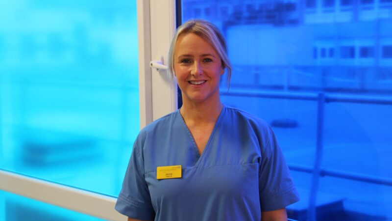 Jennie Gibbs in her nursing uniform.