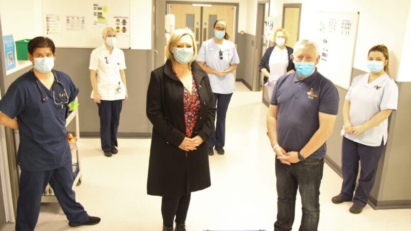 Tracey and Bob McGurrell with members of the emergency team.