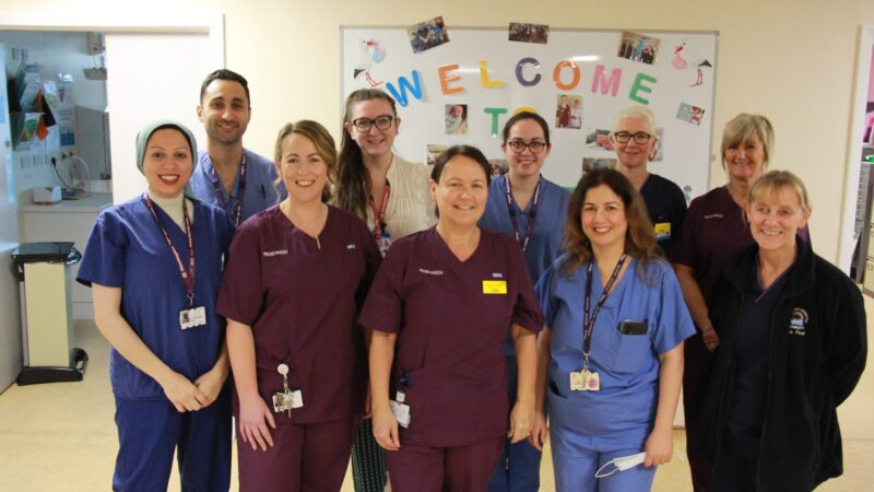 A group photo of the maternity research team.