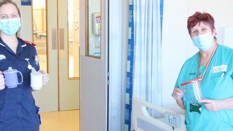 Helping improve hydration levels in patients with use of colourful cups