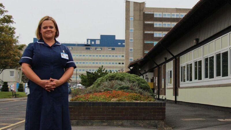 Cropped research team photograph as recovery trial new treatment scaled